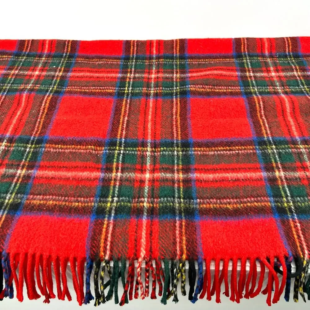 Kilmahog Scotland 100% New Wwol Plaid Throw Blanket